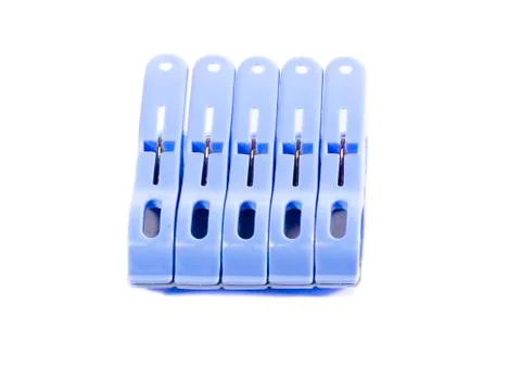 Clothespin clip on white background 写真素材