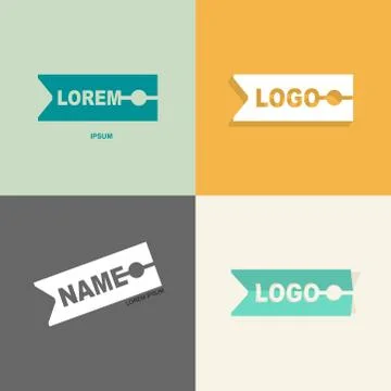 Clothespin clothes. Logo design pattern for sewing. The concept of light indu Stock Illustration