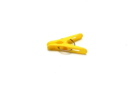 Clothespin in clothesline Stock Photos