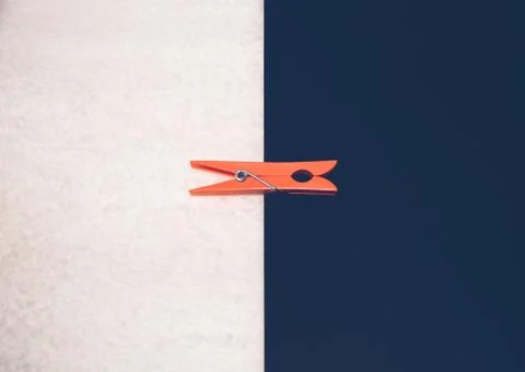 Clothespin on a colored background Stock Photos