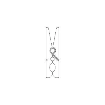 Clothespin. flat vector icon Stock Illustration