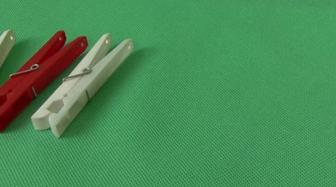 Clothespin on  green background 스톡 동영상 59121956