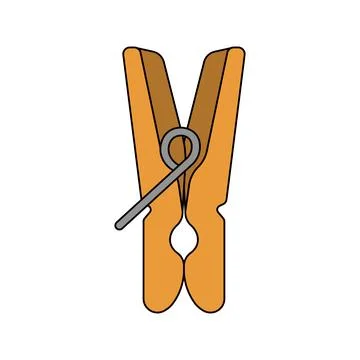 Clothespin grip Stock Illustration