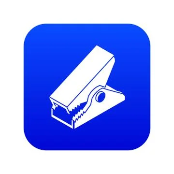 Clothespin icon blue vector Illustrazione stock