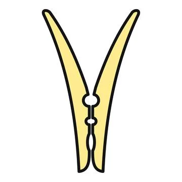 Clothespin icon creating laundry and household concept Stock Illustration