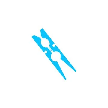 Clothespin icon flat. Stock Illustration