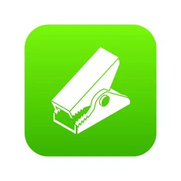 Clothespin icon green Stockillustratie