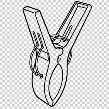 Clothespin icon Illustrazione stock