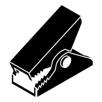 Clothespin icon, simple black style Stockillustratie