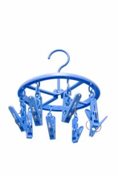 Clothespin isolated on white background Stock Photos