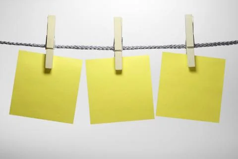 Clothespin with notepad Stock Photos