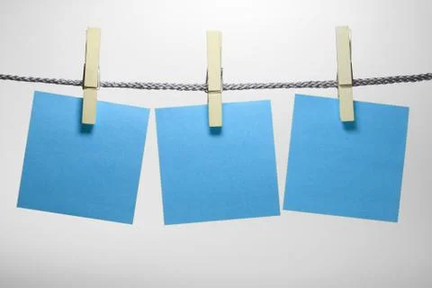 Clothespin with notepad Stock Photos