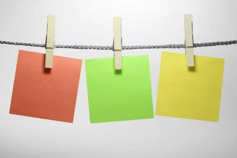 Clothespin with notepad Stock Photos