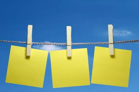 Clothespin with notepad Stock Photos