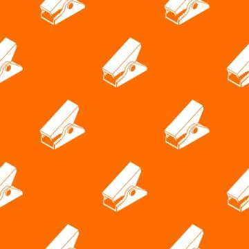 Clothespin pattern vector orange 스톡 일러스트