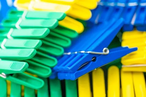 Clothespins as background or texture Stock Photos