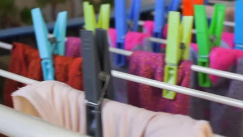 Clothespins Stock Footage 86008896