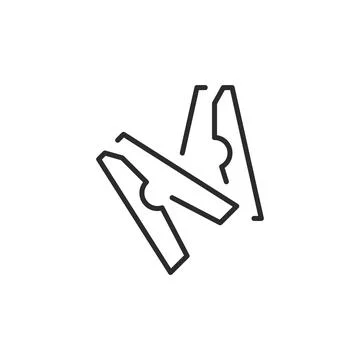 Clothespins Icon Stock Illustration