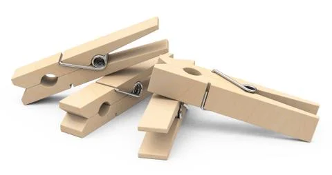 The clothespins Stock Illustration