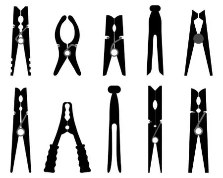 Clothespins Stock Illustration