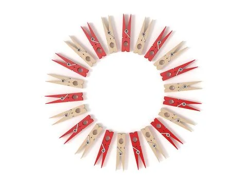 Clothespins Stock Illustration
