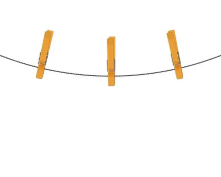 Clothespins on rope vector background 스톡 일러스트