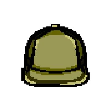 Clothing baseball cap game pixel art vector illustration Stock Illustration