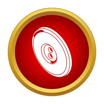 Clothing button icon inside red circle frame Stock-Illustration