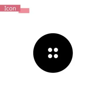 Clothing button icon on white background. button vector graphic illustration Stock Illustration