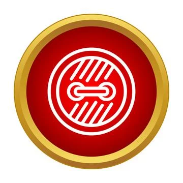 Clothing button tailoring sewing craft flat icon Stock Illustration