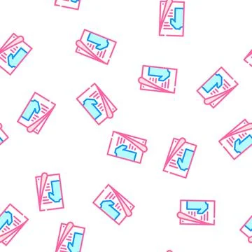 Clothing catalog vector seamless pattern line Stock Illustration