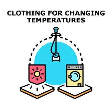 Clothing for changing temperatures concept vector illustration Stock Illustration