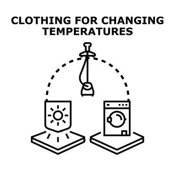 Clothing for changing temperatures concept vector illustration Stock Illustration