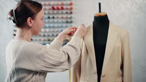 Clothing designer at work. Stock Footage 225485059