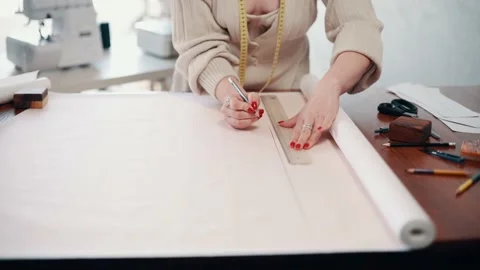 Clothing designer at work. Stock Footage 229462044