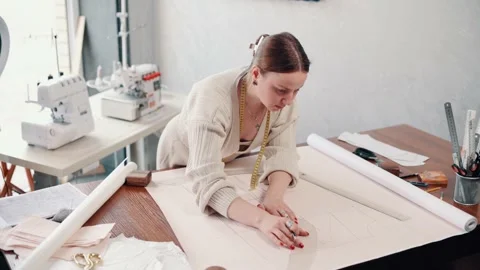 Clothing designer at work. Stock Footage 229462061