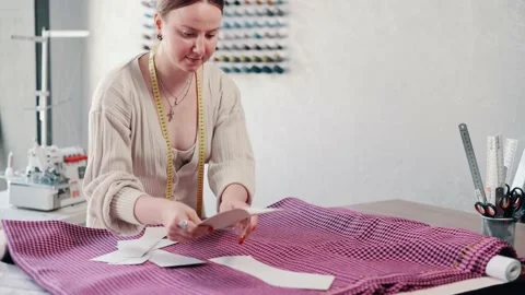 Clothing designer at work. Stock Footage 237003840