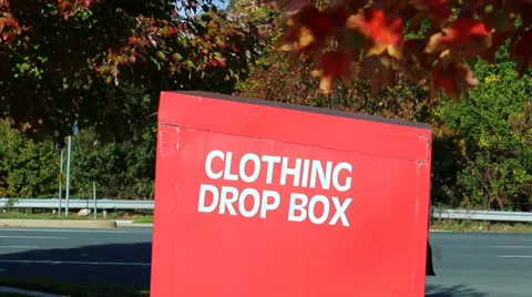 Clothing Drop Box Stock Footage 36034363