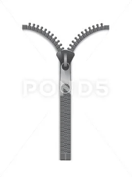 Clothing fastener realistic vector illustration isolated on white background Stock Illustration