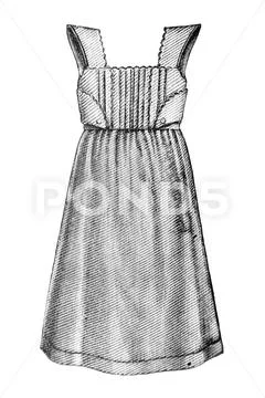 Clothing for girls - Vintage Illustration 1905 Stock Illustration