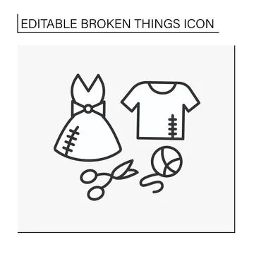 Clothing line icon Illustrazione stock