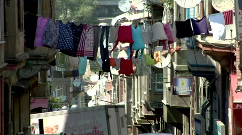 Clothing Lines Stock Footage 48237811