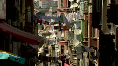 Clothing Lines Stock Footage 48237815