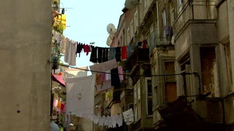 Clothing Lines Stock Footage 48237816