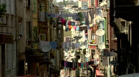 Clothing Lines Stock Footage 48237836