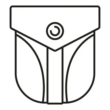 Clothing pocket icon with snap button detail vector Stock Illustration