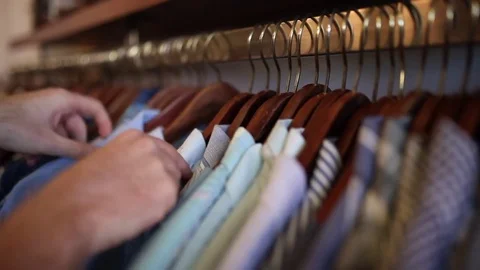 Clothing Rack Stock Footage 79424358