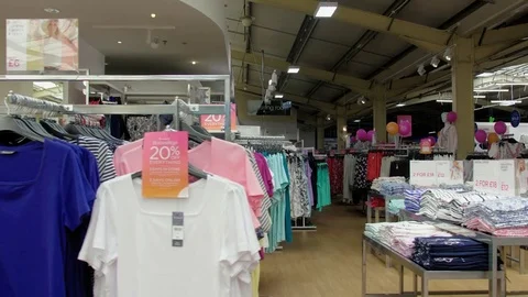 Clothing Rack Store Stock Footage 78594417
