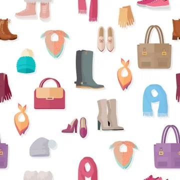 Clothing Seamless Pattern Vector Illustration Ilustração Stock