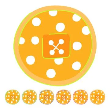 Clothing sewing button vector cartoon graphic Stock Illustration